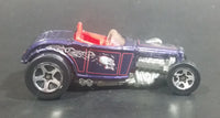 2001 Hot Wheels Skull and Crossbones Deuce Roadster Purple Die Cast Toy Hot Rod Car Vehicle - Treasure Valley Antiques & Collectibles