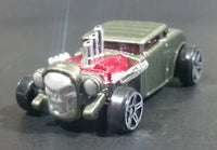 2013 Maisto Fresh Metal Knuckle Dragger Army Green Hot Rod Die Cast Toy Car Vehicle - Treasure Valley Antiques & Collectibles