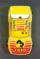 Vintage Majorette Pontiac Fiero #3 Yellow No. 206 Die Cast Toy Car Vehicle 1/55 Scale Made in France - Treasure Valley Antiques & Collectibles