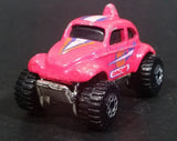 1988 Hot Wheels Color Racers VW Volkswagen Bug Pink Micro Tiny Die Cast Toy Car Vehicle - Treasure Valley Antiques & Collectibles