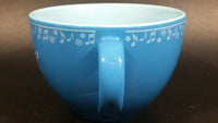 2007 Mars M & M's World Jumbo Oversized Blue Ceramic Beverage Soup Candy 16 oz. Mug Featuring a Saxophone Playing M & M - Treasure Valley Antiques & Collectibles