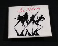 1985 The Nylons - One Size Fits All - Acappella Music Band Promotional Square Shaped Pin - Treasure Valley Antiques & Collectibles