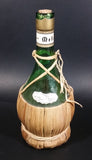 Vintage 1969 Melini Chianti Wicker Wrapped 95 Centiliter Glass Wine Bottle Made in Italy - Treasure Valley Antiques & Collectibles