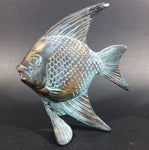 Vintage Copper 3D Angelfish 5 3/4" Tall Sculpture Decoration - Treasure Valley Antiques & Collectibles