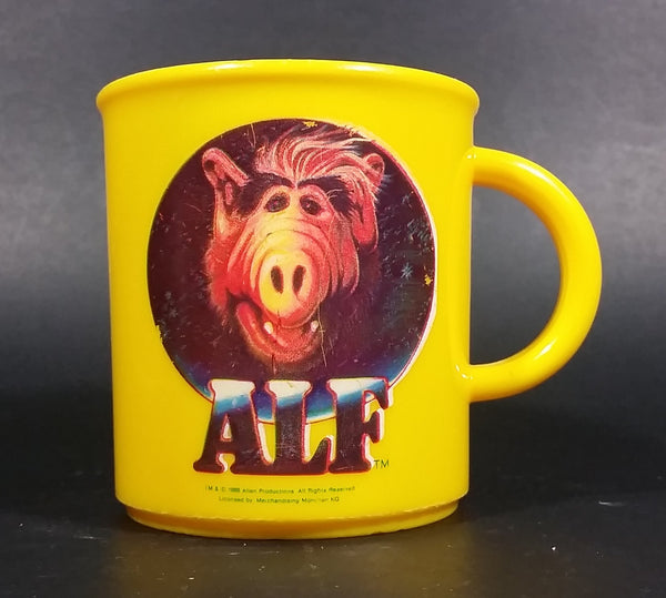 Rare 1988 Allen Productions Alf Television Show Character Plastic Yellow Cup Made in West Germany