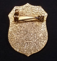 Vintage 1979 Langley, B.C. Fraser Valley Zone Championships Ice Figure Skating Enamel Crest Shaped Pin - Treasure Valley Antiques & Collectibles