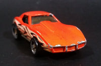 1998 Hot Wheels Tattoo Machines Corvette Stingray Orange Die Cast Toy Car Vehicle - Treasure Valley Antiques & Collectibles