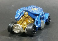 2010 Hot Wheels Race World Underground Double Demon Dinosaur Dark Blue Die Cast Toy Car Vehicle - Treasure Valley Antiques & Collectibles