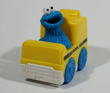 1993 Tyco Jim Henson Productions Sesame Street Blue Cookie Monster Character Yellow School Bus Toy Vehicle