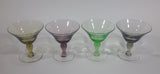 Vintage Set of 4 Colored Iridescent Mixed Color Martini Cocktail Depression Glasses - Treasure Valley Antiques & Collectibles