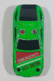 Vintage Majorette Sonic Flashers Porsche 928 Emergency S.O.S. Doctor Bright Green Die Cast Toy Car Vehicle - Treasure Valley Antiques & Collectibles