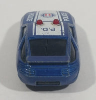 Rare 1989 Soma Flashers & Sirens Porsche 928 Police Car Blue Die Cast Toy Car Vehicle