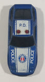Rare 1989 Soma Flashers & Sirens Porsche 928 Police Car Blue Die Cast Toy Car Vehicle