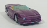 1990 Hot Wheels Color Racers II '83 Custom Corvette Convertible Purple Blue Die Cast Toy Car Vehicle - Treasure Valley Antiques & Collectibles