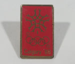 1988 Winter Olympics Calgary, Alberta Canada Small Red Gold Enamel Lapel Pin Sports Collectible - Treasure Valley Antiques & Collectibles