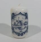 Delft Blue Holland Windmill Decor 3" Tall Wax Candle Unused - Like New - Treasure Valley Antiques & Collectibles