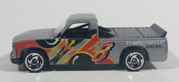 1998 Hot Wheels Mainline Figure 8 Racers 1996 Chevy 1500 Truck Grey Die Cast Toy Racing Car Vehicle - Treasure Valley Antiques & Collectibles