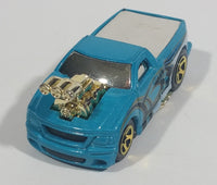 2006 Hot Wheels Big Blocks Ford Lightning Truck Teal Light Blue Die Cast Toy Car Vehicle - Treasure Valley Antiques & Collectibles
