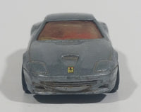 2000 Hot Wheels Ferrari 550 Maranello Metalflake Grey Die Cast Toy Car Vehicle - Treasure Valley Antiques & Collectibles