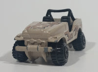 1992 Hot Wheels Action Command Team Roll Patrol Jeep CJ Grayish Tan Army Brown Die Cast Toy Car Vehicle