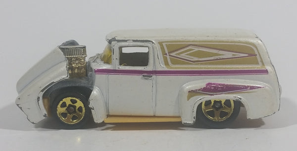2000 Hot Wheels '56 Ford Truck Pearl White Die Cast Toy Car Hot Rod Vehicle with Opening Hood - Treasure Valley Antiques & Collectibles