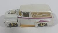 2000 Hot Wheels '56 Ford Truck Pearl White Die Cast Toy Car Hot Rod Vehicle with Opening Hood - Treasure Valley Antiques & Collectibles