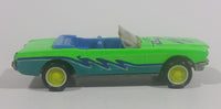 1990 Hot Wheels California Customs '65 Ford Mustang Convertible Fluorescent Green Die Cast Toy Car Vehicle - Opening Hood