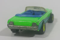 1990 Hot Wheels California Customs '65 Ford Mustang Convertible Fluorescent Green Die Cast Toy Car Vehicle - Opening Hood