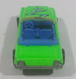 1990 Hot Wheels California Customs '65 Ford Mustang Convertible Fluorescent Green Die Cast Toy Car Vehicle - Opening Hood - Treasure Valley Antiques & Collectibles