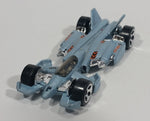 2002 Hot Wheels Jet Threat 3.0 Light Metallic Blue Die Cast Toy Race Car Vehicle - Treasure Valley Antiques & Collectibles