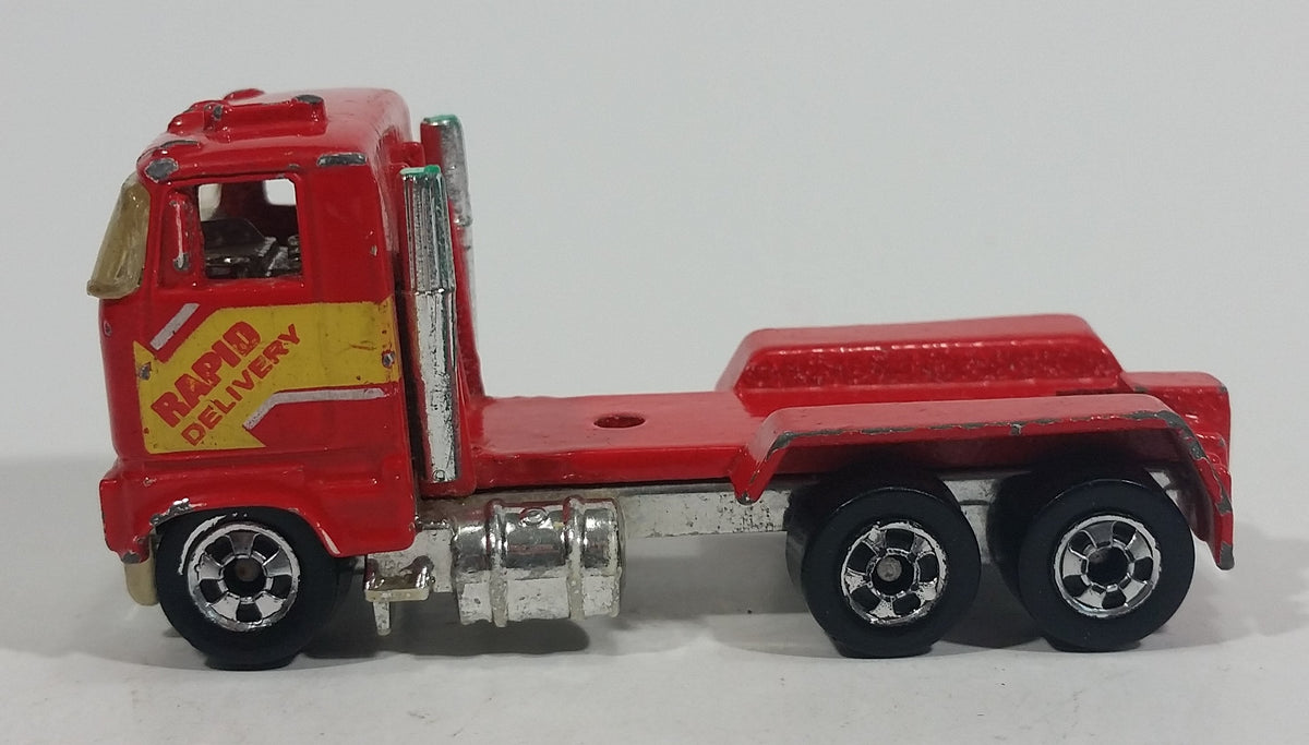 1993 Hot Wheels Ford Stake Bed Truck Red Die Cast Toy Car Vehicle Semi ...