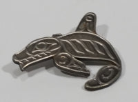 Pacific Northwest Aboriginal Orca Killer Whale Metal Necklace Pendant - Treasure Valley Antiques & Collectibles