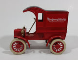 Vintage ERTL Montgomery Ward 1905 Ford Delivery Coin Bank Red 1/25 Scale Pressed Steel Locking with Key and Box - Treasure Valley Antiques & Collectibles