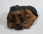 Vintage 1984 Classic Critters Hound Dog Large Heavy Resin Decorative Ornament with Coin in the Base