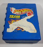 1998 Hot Wheels 48 Car Carrying Case Blue Plastic Container (Sticker Peeled) - Treasure Valley Antiques & Collectibles