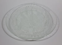 Duralex Corn Decor Embossed Tempered Clear Transparent Glass 9" Plate - France - Treasure Valley Antiques & Collectibles