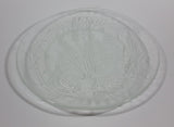 Duralex Corn Decor Embossed Tempered Clear Transparent Glass 9" Plate - France - Treasure Valley Antiques & Collectibles