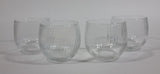 Set of 4 Ribbed Small Clear 2 3/4" Ribbed Drinking Glasses