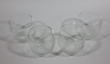 Set of 4 Ribbed Small Clear 2 3/4" Ribbed Drinking Glasses - Treasure Valley Antiques & Collectibles