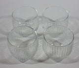 Set of 4 Ribbed Small Clear 2 3/4" Ribbed Drinking Glasses - Treasure Valley Antiques & Collectibles