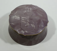Vintage Ivoris Pearl Tone Lavender Purple with Orange Inside Vanity Trinket Jewelry Box - Treasure Valley Antiques & Collectibles