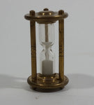 Vintage Collectible Miniature Tiny Little Brass Hour Glass Working Sand Salt Timer - Treasure Valley Antiques & Collectibles