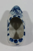 Vintage Hand Painted Delft Blue Colour Dutch Windmill Shoe Clog Decorative Collectible Ceramic Ornament - Treasure Valley Antiques & Collectibles