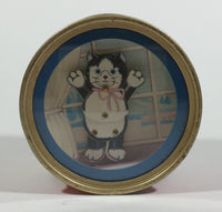 Rare Vintage Otagiri Flash Dance Music Box Black and White Cat Wind Up Dancing Collectible - Working