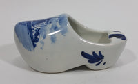 Delft Blauw Holland Hand Painted Dutch Windmill Decor 4 1/2" Ceramic Clog Shoe Ash Tray - Treasure Valley Antiques & Collectibles