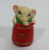 Vintage Cute Circus Elephant Ceramic Pencil Sharpener - Treasure Valley Antiques & Collectibles
