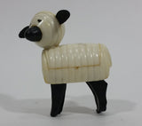 Vintage 1967 Fisher Price Little People White Black Sheep Lamb Toy Figure Hong Kong - Treasure Valley Antiques & Collectibles