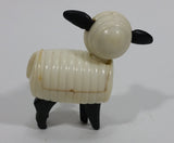 Vintage 1967 Fisher Price Little People White Black Sheep Lamb Toy Figure Hong Kong - Treasure Valley Antiques & Collectibles