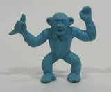 Vintage 1980s Diener Inc Light Blue Monkey Holding up A Banana Eraser Collectible - Treasure Valley Antiques & Collectibles