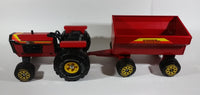 Vintage Tonka Tractor with Trailer XMB-975 Red Pressed Steel Toy Farming Machinery Vehicle Collectible - Treasure Valley Antiques & Collectibles